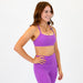 Loop Back Sports Bra - Neon Purple -4
