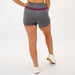 Heather Volcanic and Amaranth Double Take Spandex Shorts -6