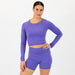 Heather Passion Flower Foundation Crop Long Sleeve -1