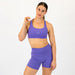 Racerback Sports Bra - Sage in Heather Passion Flower -1