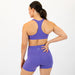 Racerback Sports Bra - Sage in Heather Passion Flower -2