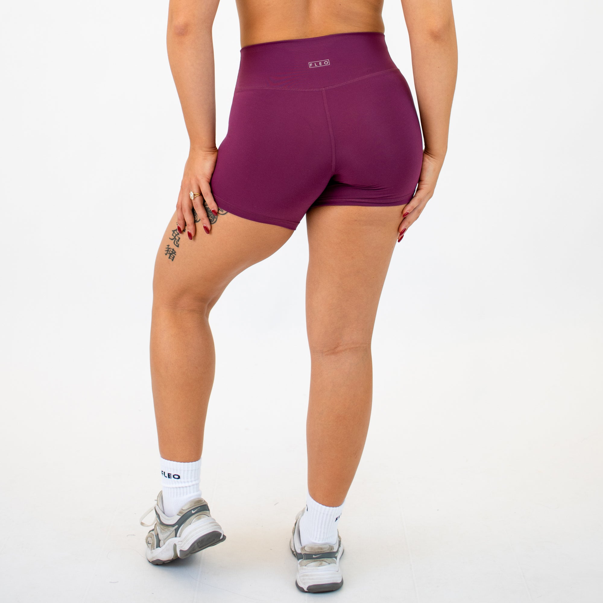 Amaranth High Rise Spandex Shorts -6
