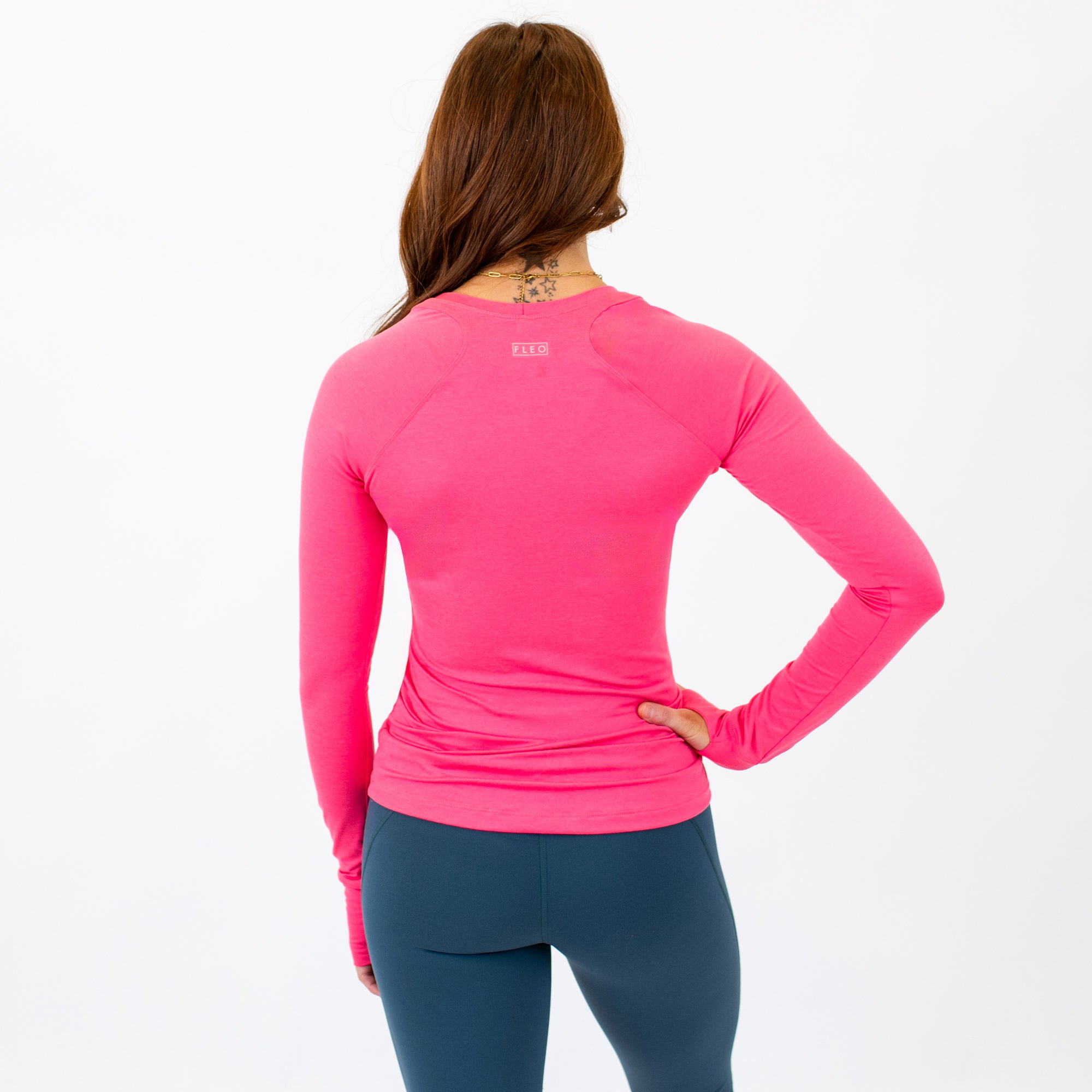 Heather Camellia Women's Long Sleeve Shirt - Foundation -2