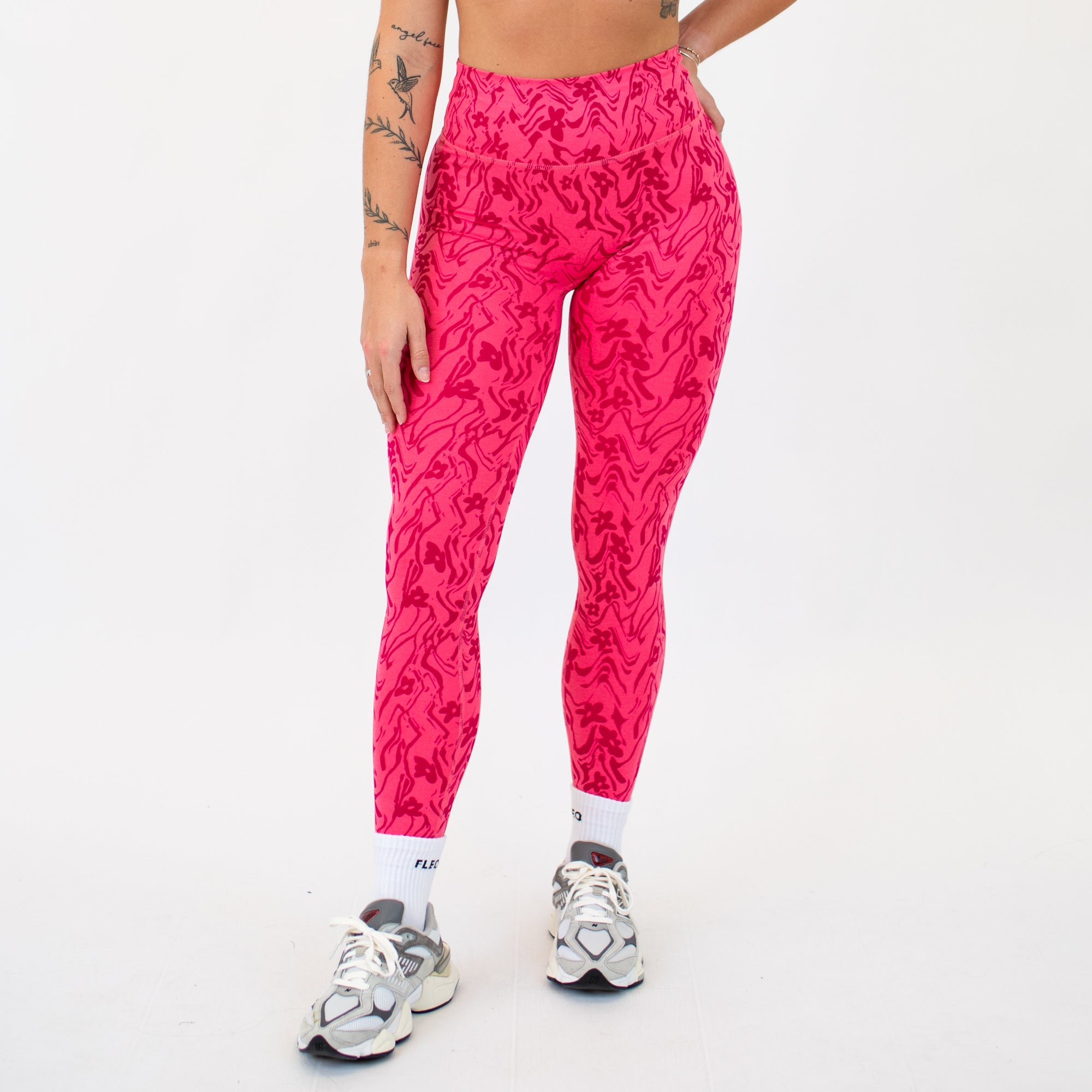 Floral Wave No Front Seam Legging 7/8 25" - Charge -1