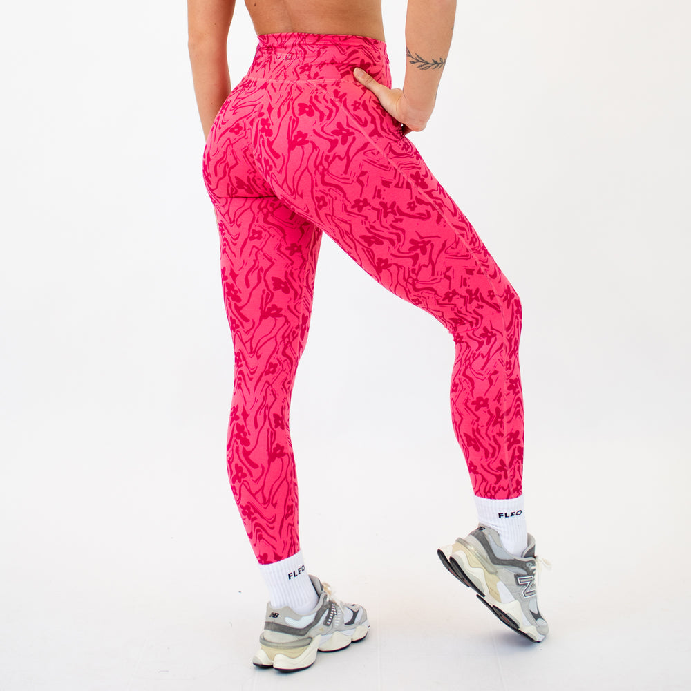 Floral Wave No Front Seam Legging 7/8 25" - Charge -2