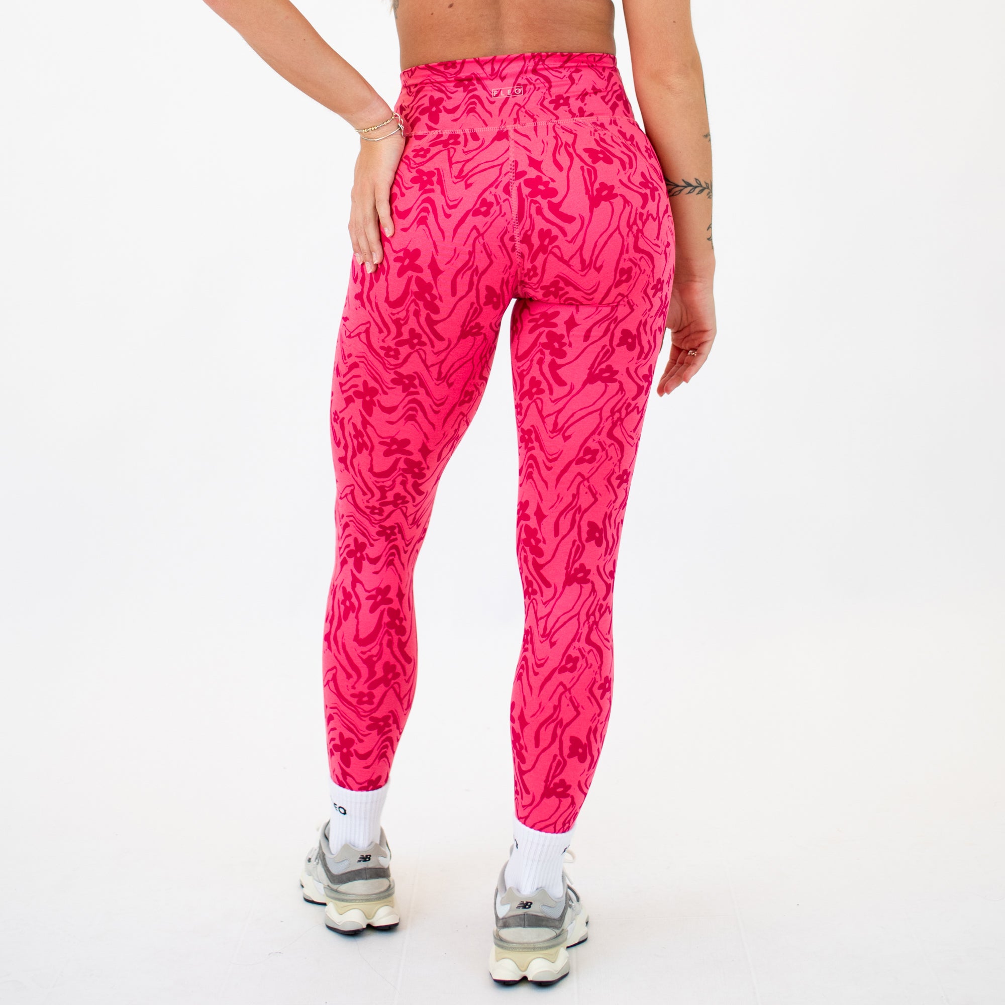 Floral Wave No Front Seam Legging 7/8 25" - Charge -6