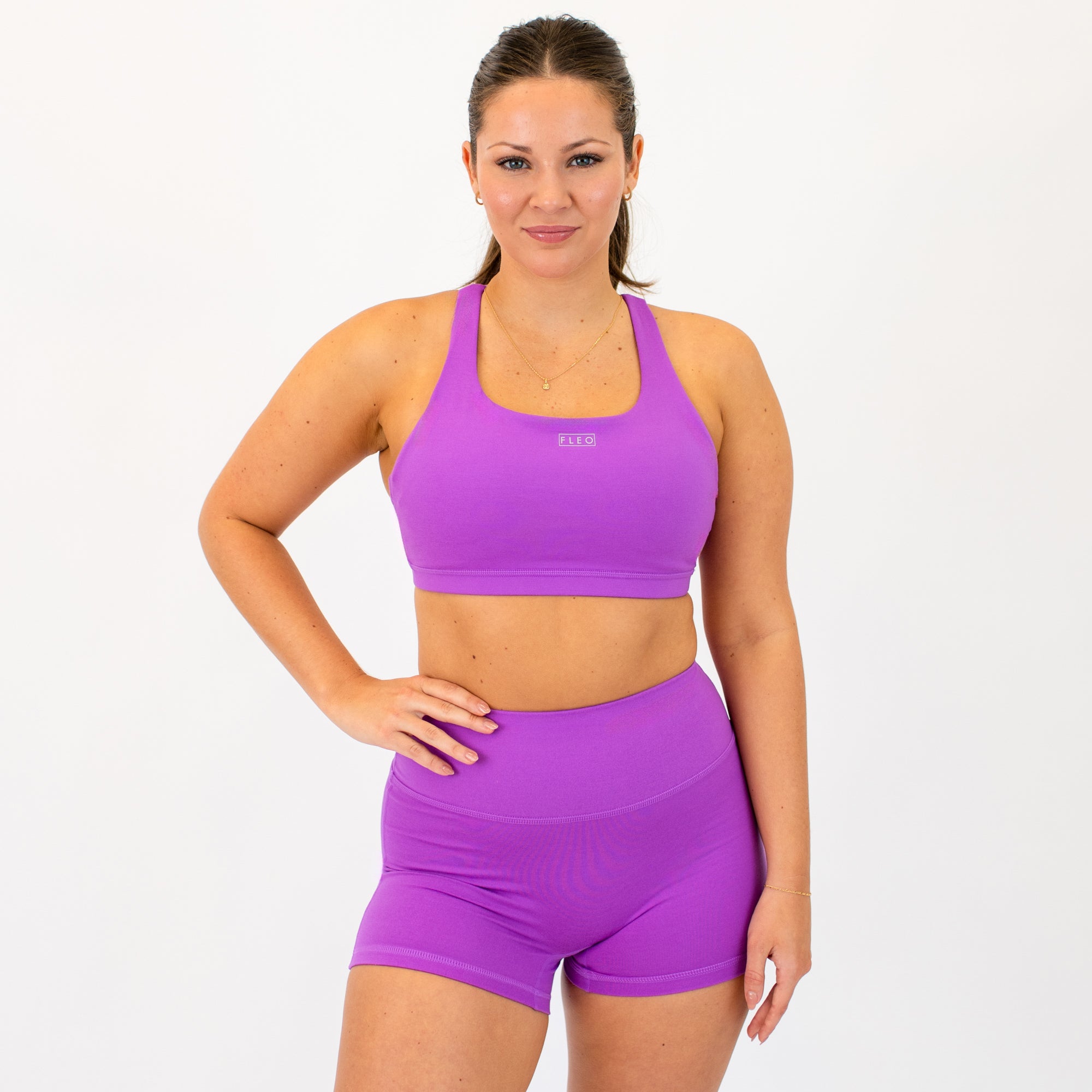 Neon Purple Sports Bra - Isla -1