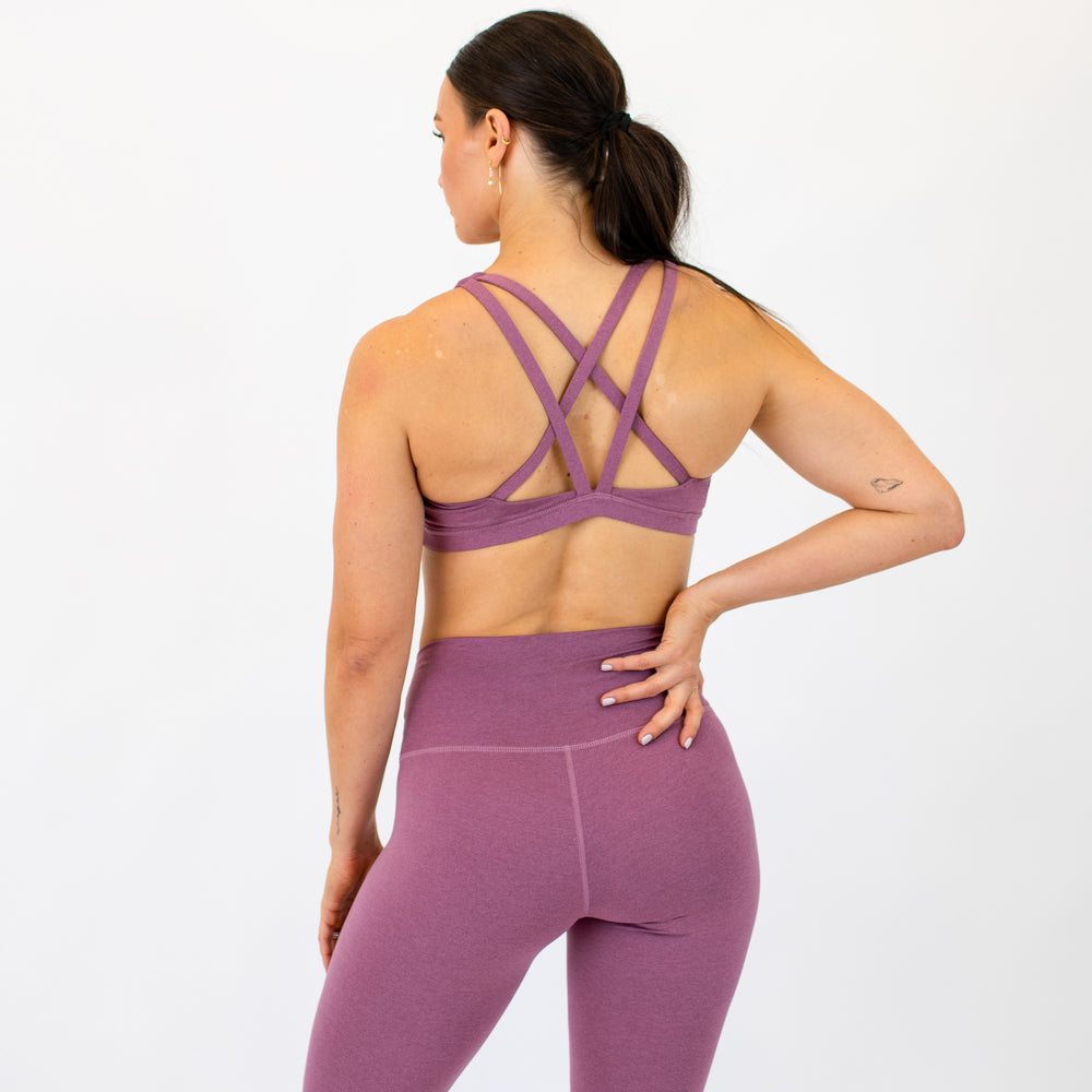 Heather Mellow Mauve Sports Bra - Isla -2