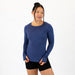 Heather Blue Aura Women's Long Sleeve Shirt - Foundation -1