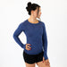 Heather Blue Aura Women's Long Sleeve Shirt - Foundation -4