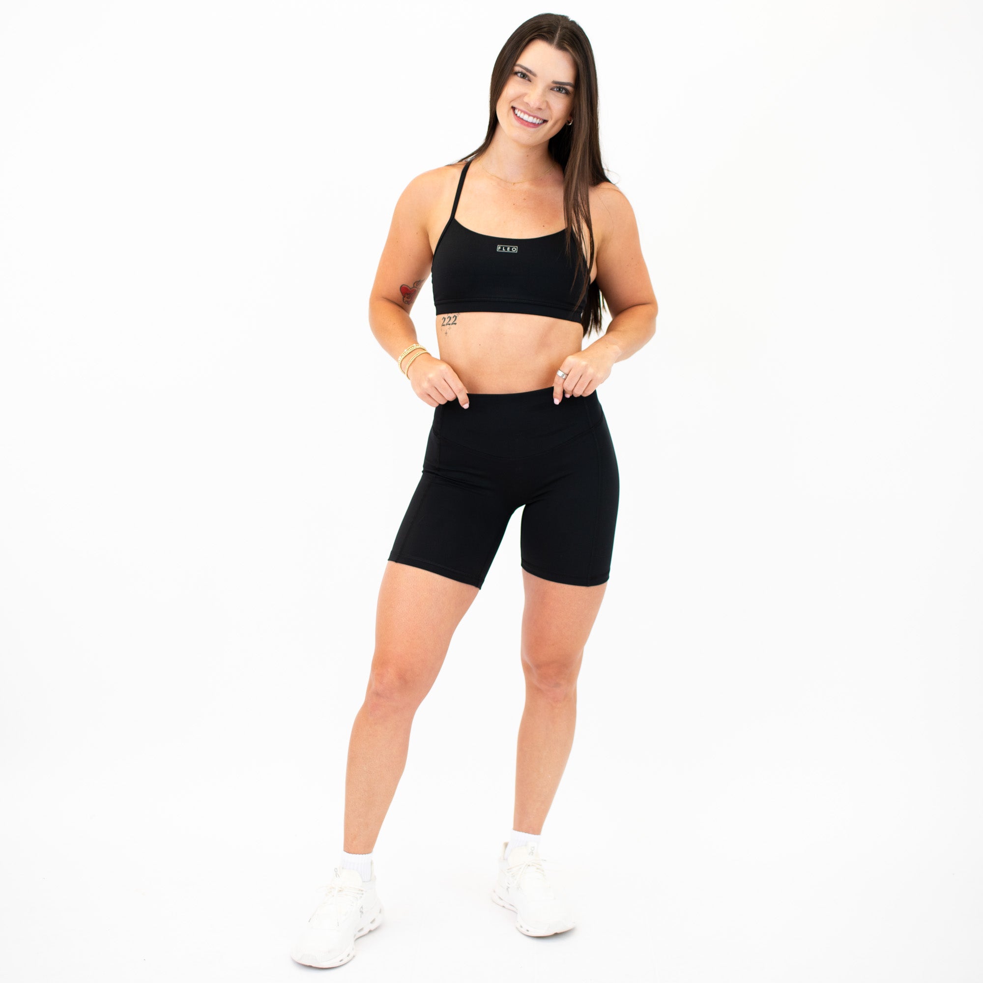 Black No Front Seam Training Short - Pedal
