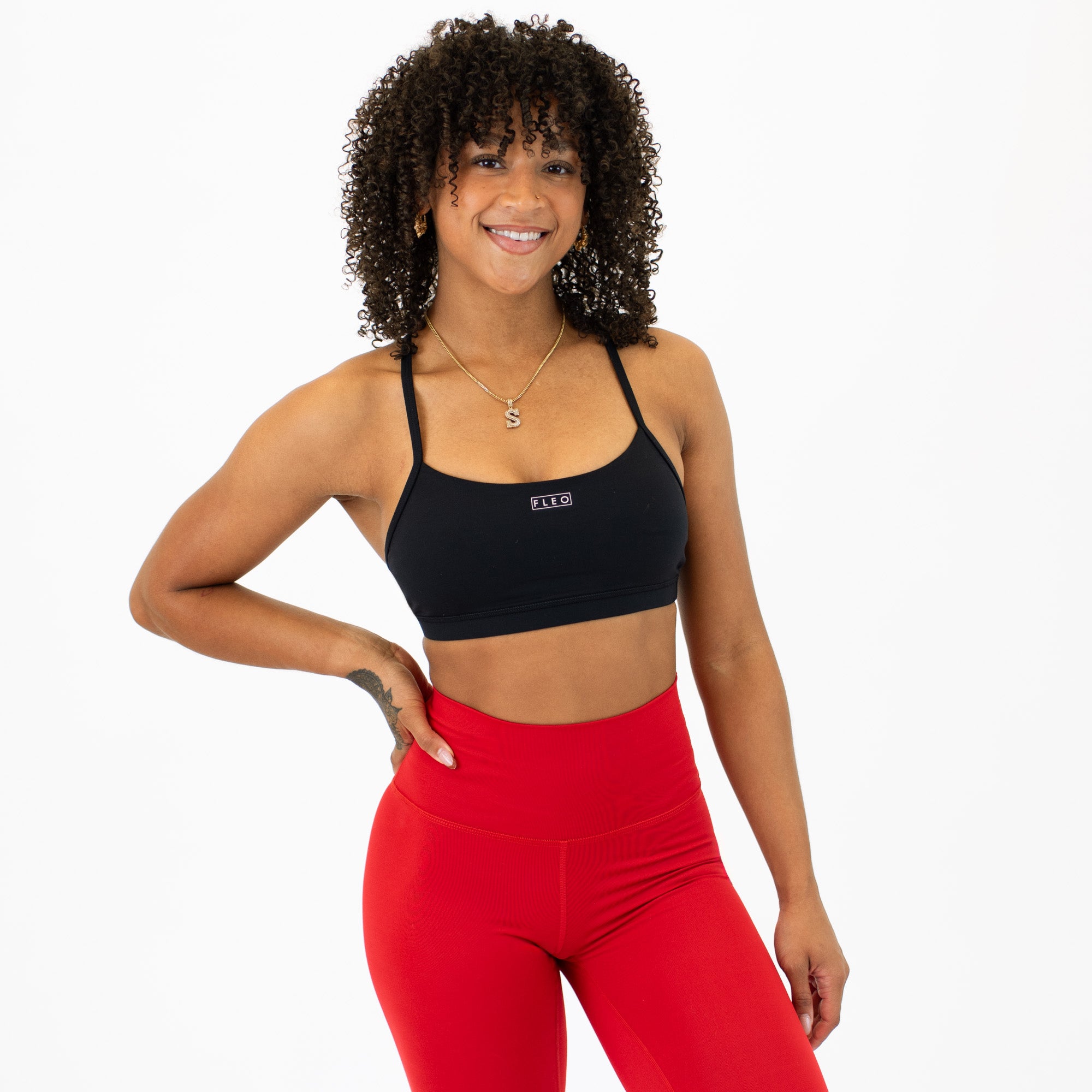 Loop Back Sports Bra - Black