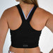 Black High Neck V Back Crop Tank