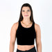 Low Back Crop Tank - Black Breeze