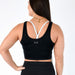 Low Back Crop Tank - Black Breeze