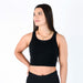 Low Back Crop Tank - Black Breeze