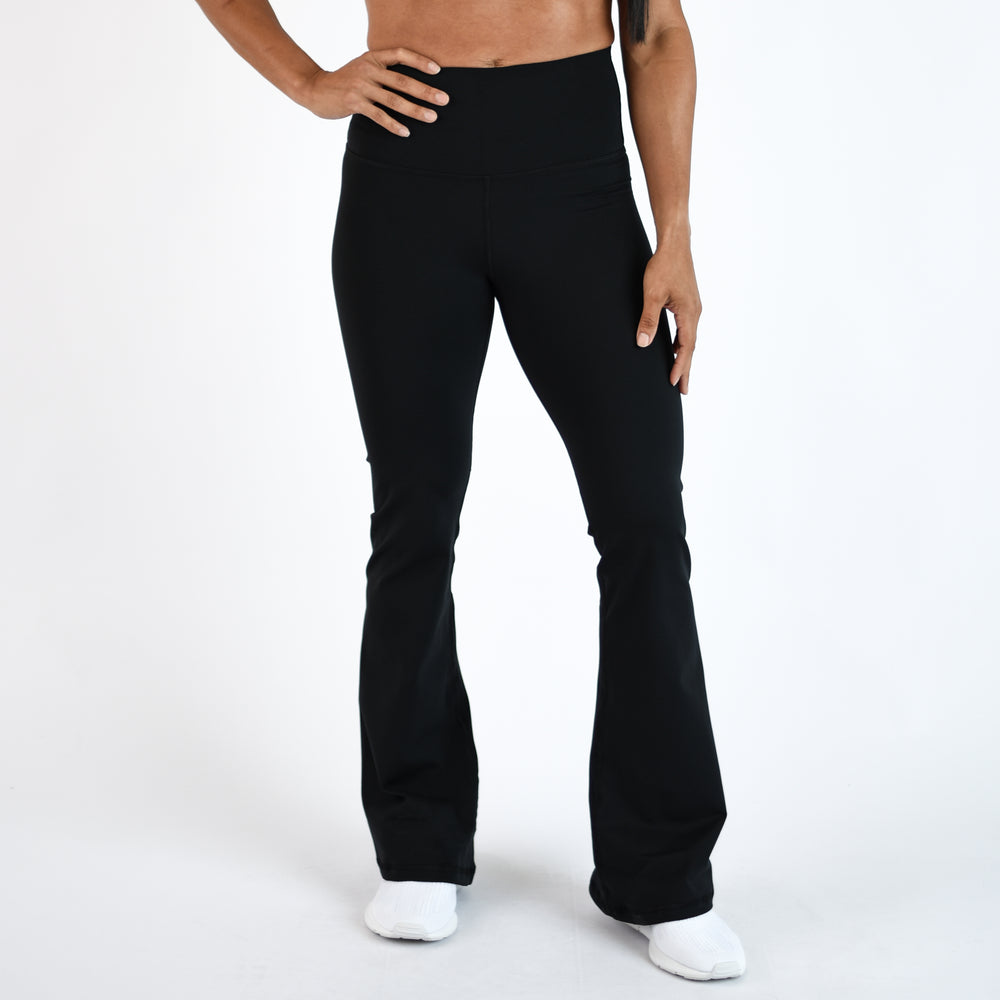 Black Flare Legging - High Rise