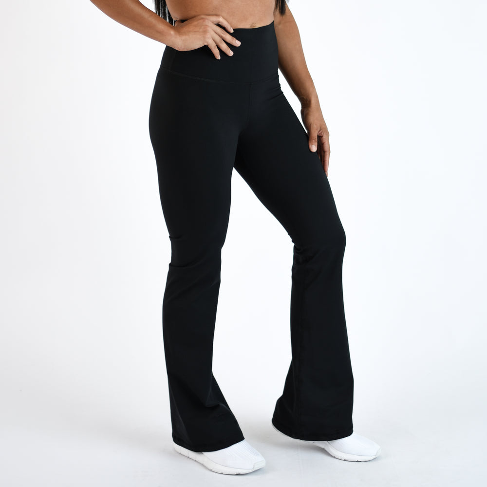 Black Flare Legging - High Rise