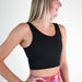 Black Wrap Crop Tank