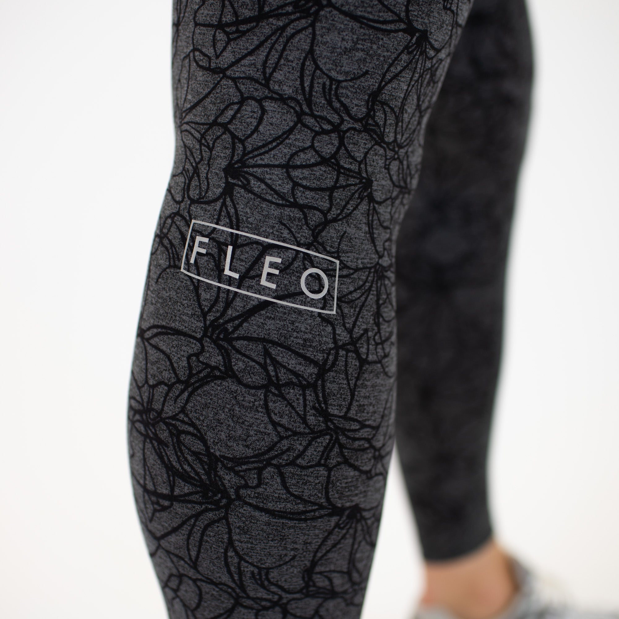 Black Floral Legging 7/8 25" - El Toro