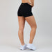 Black No Front Seam High Rise Spandex Shorts