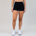 Black No Front Seam High Rise Spandex Shorts