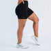 Black Ribbed Contoured High Rise Spandex Short - 5" - Go Go