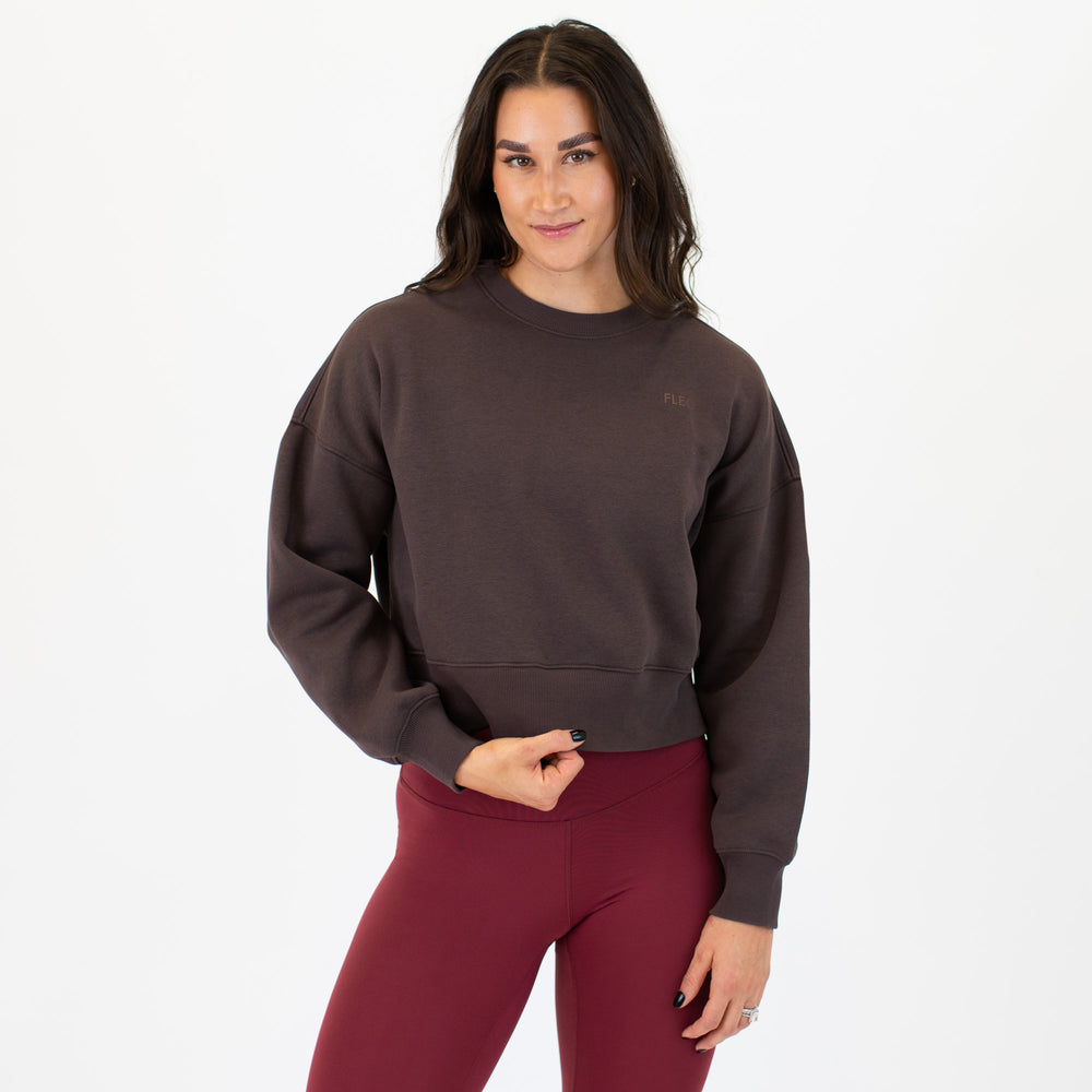 Affinity Crop Crewneck Sweatshirt - Bracken