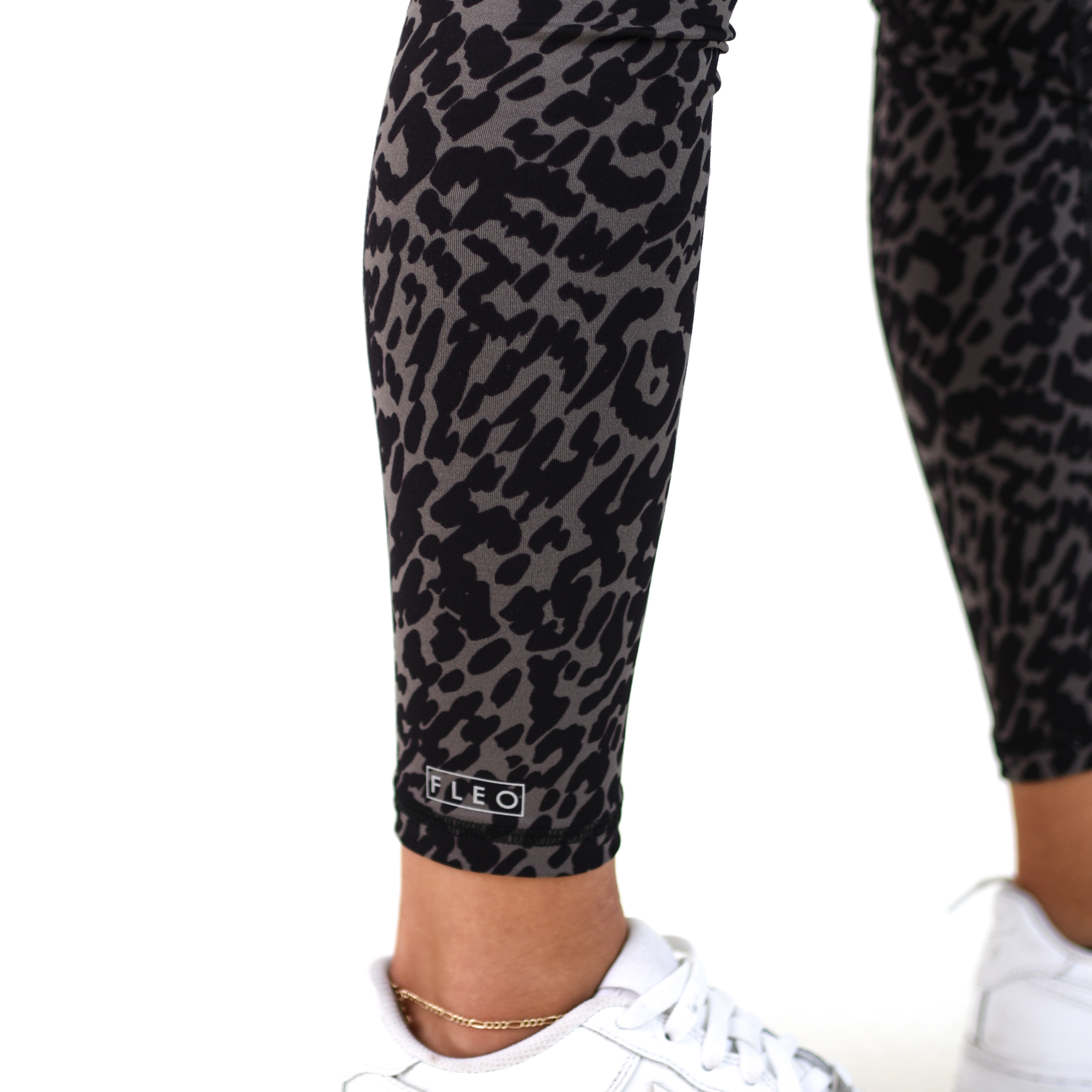 Leopard Chive Contoured Workout Legging - Go Go - Curved High Rise