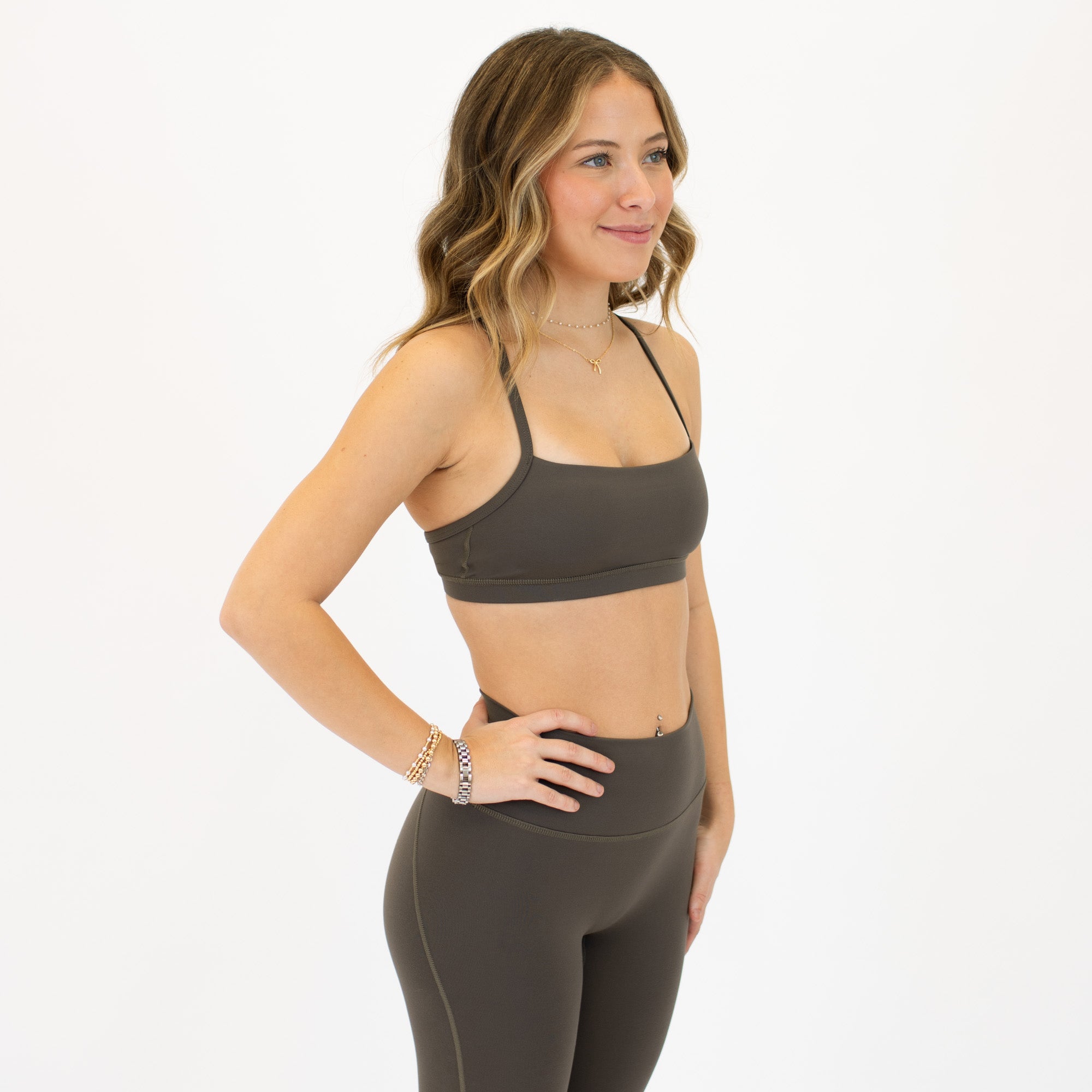 X Back Sports Bra - Chloe in Bungee Cord