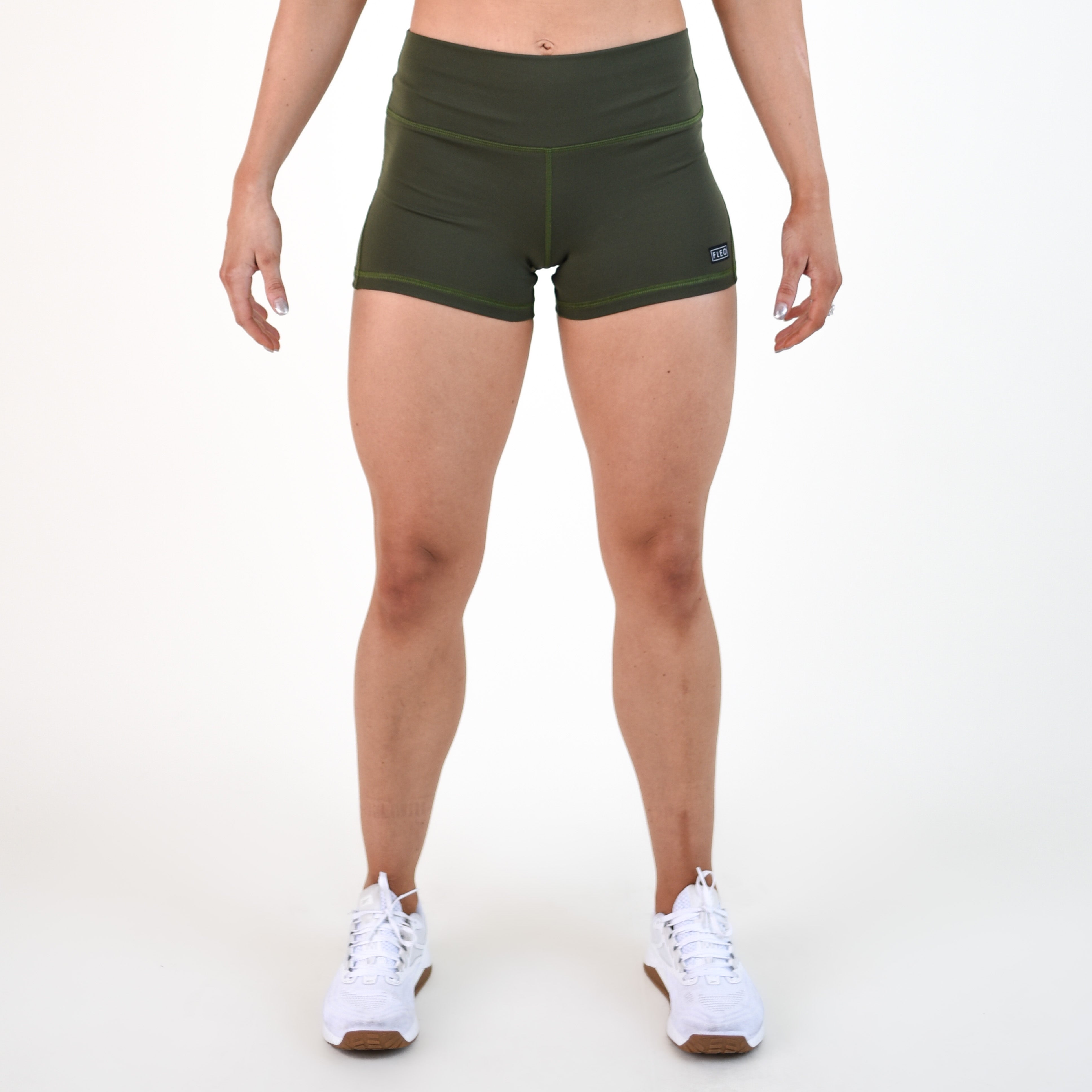 Chive Mid Rise Contour Training Shorts For Women