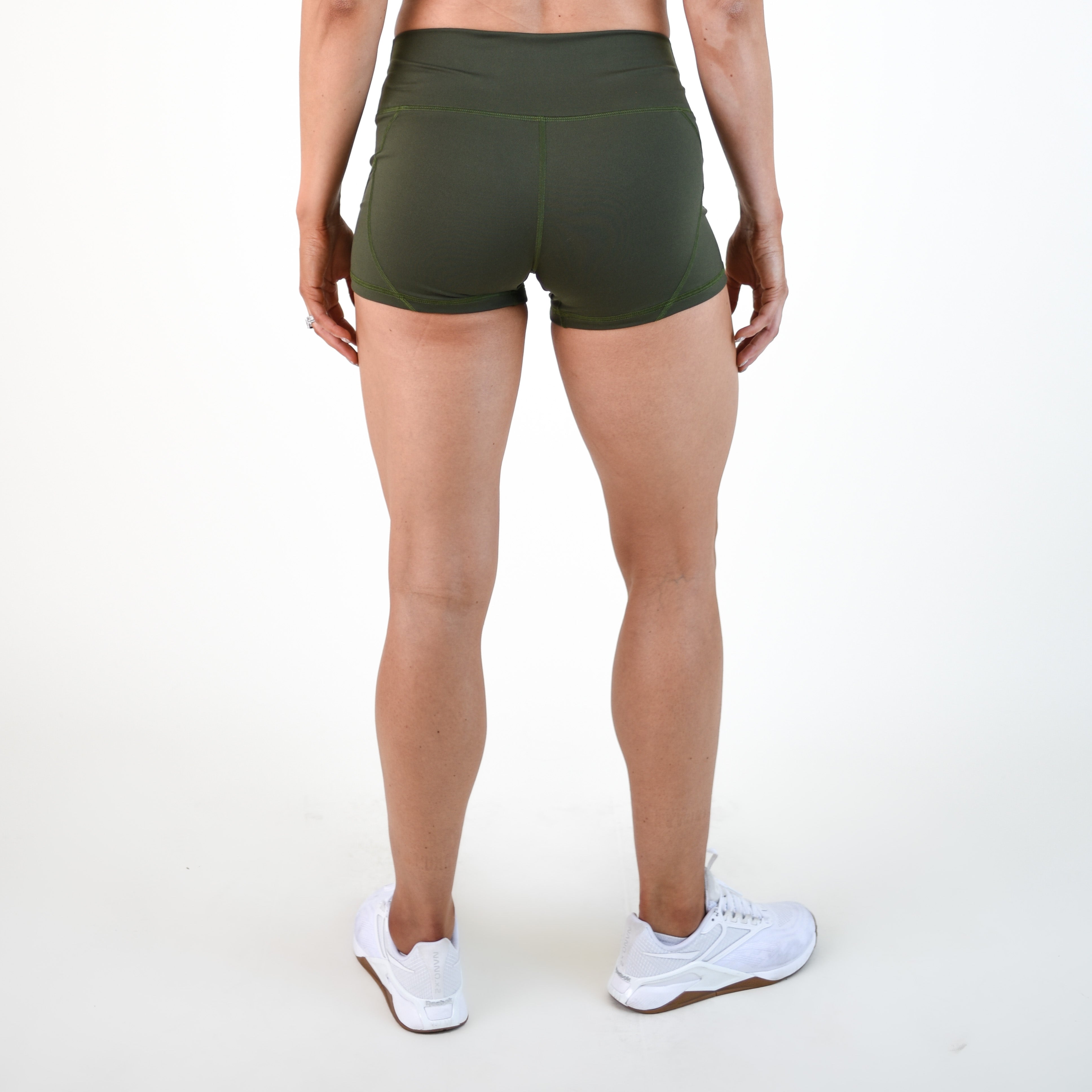 Chive Mid Rise Contour Training Shorts For Women