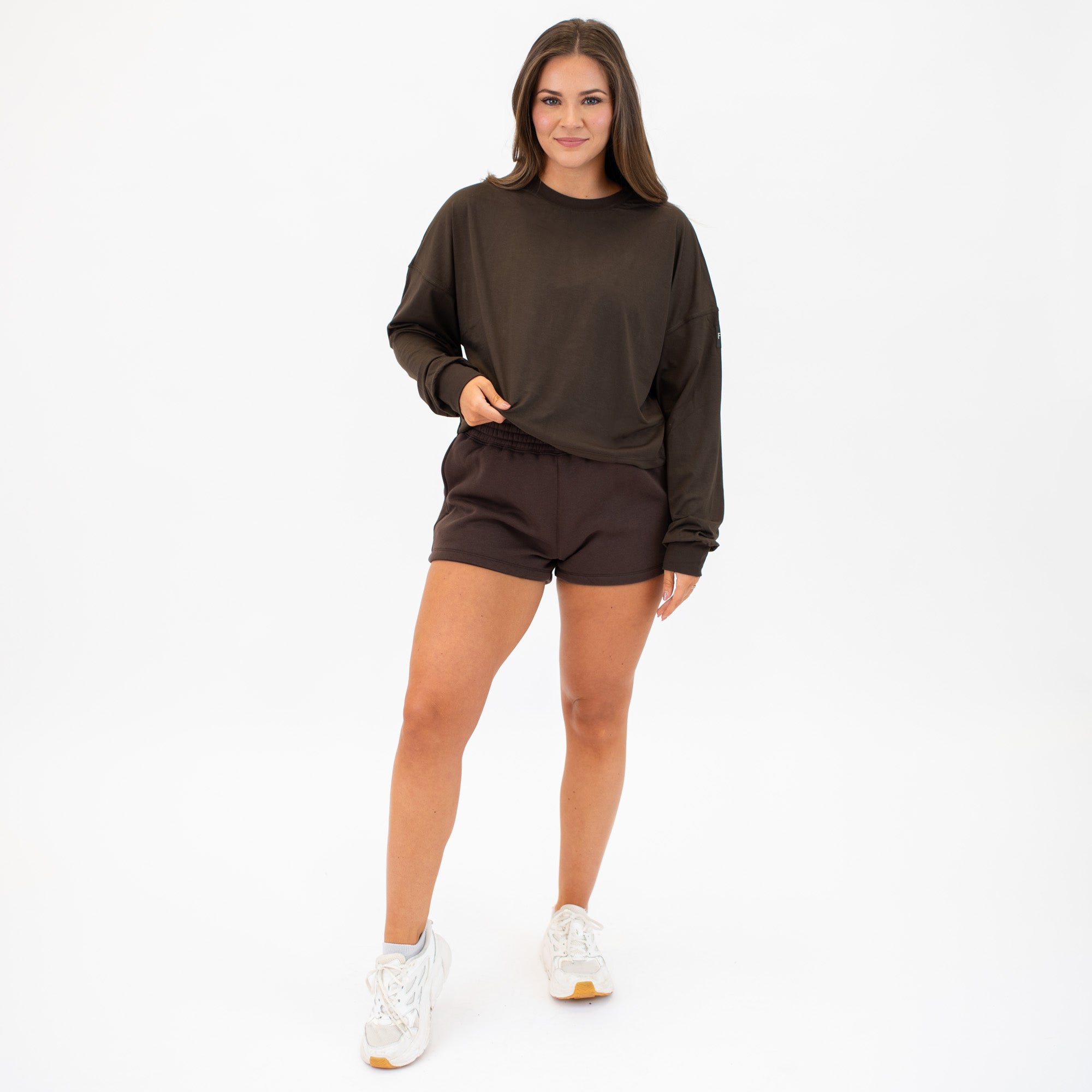 Affinity Oversized Long Sleeve Crop Tee