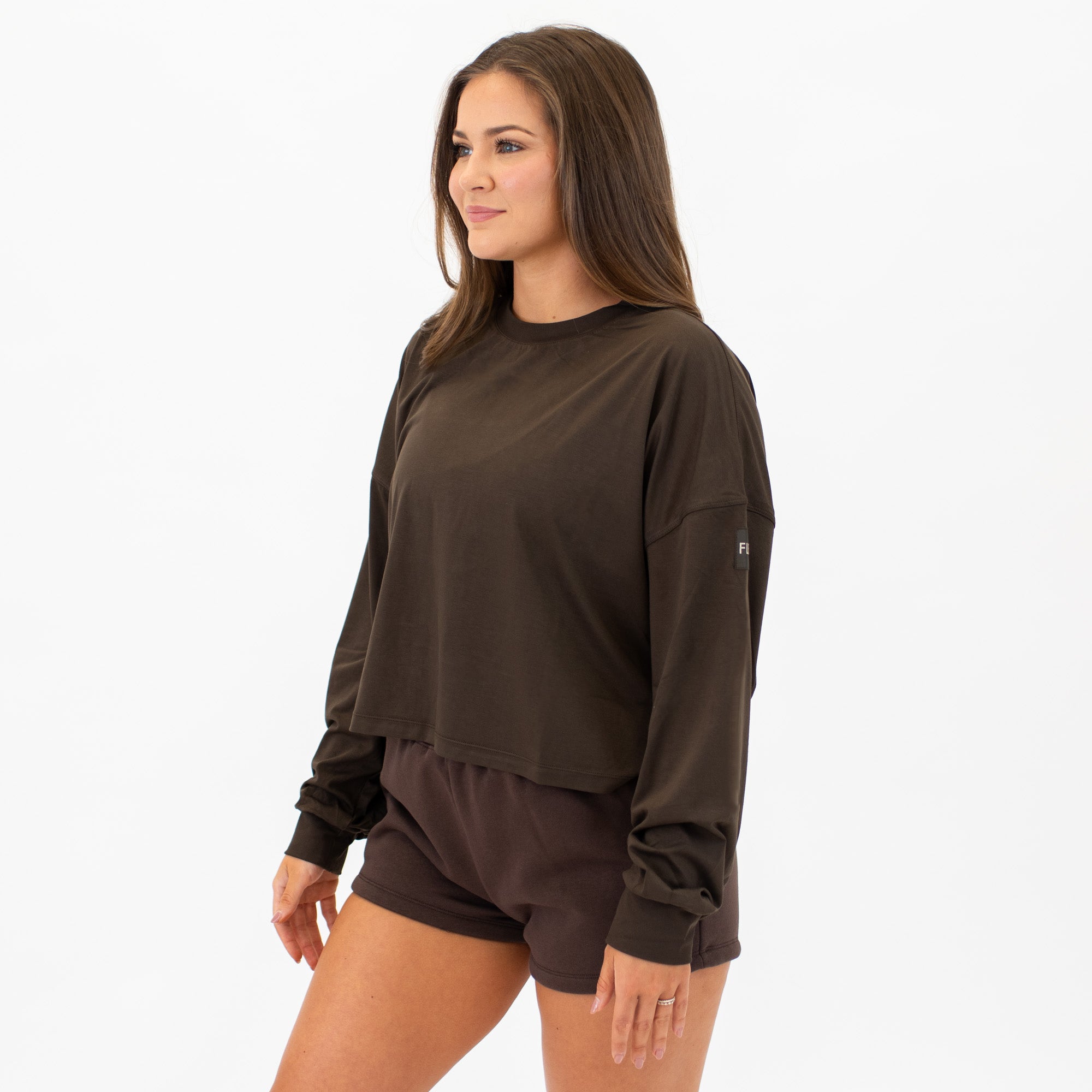 Affinity Oversized Long Sleeve Crop Tee