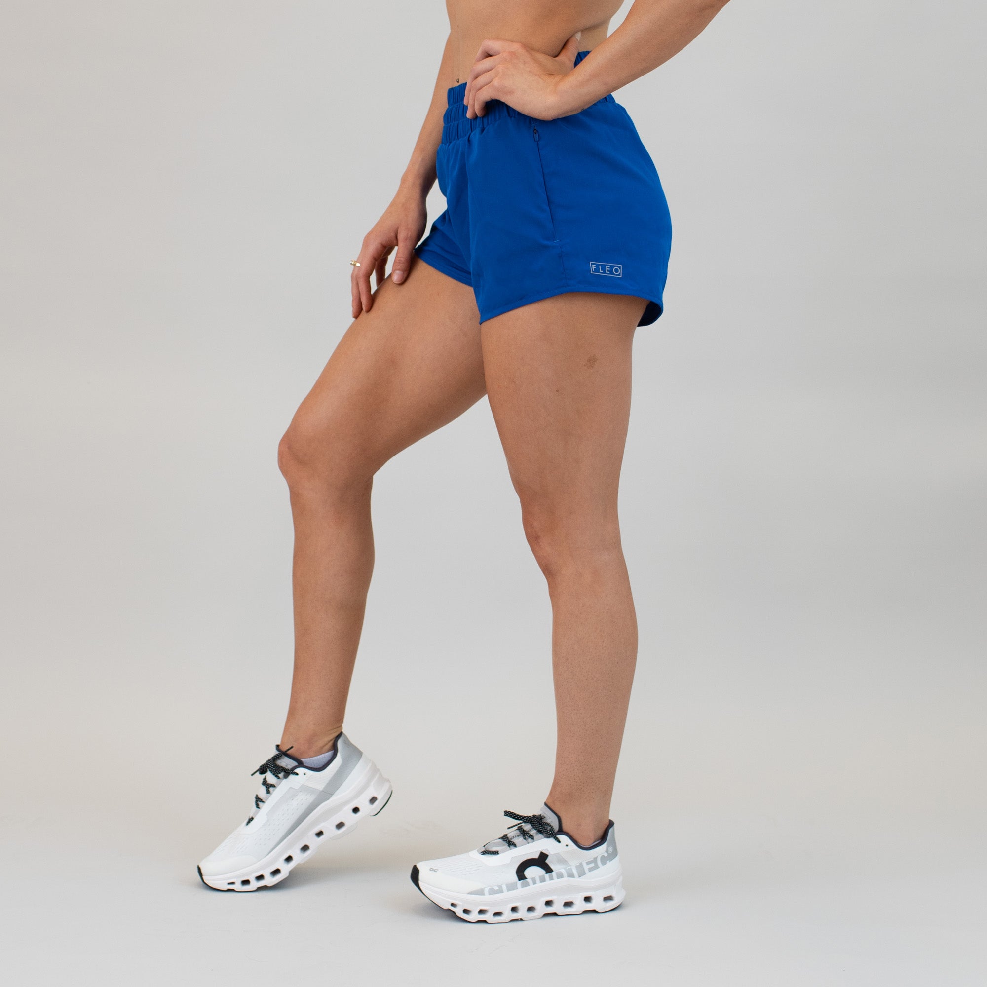 High Rise Keep Up Shorts - Cobalt