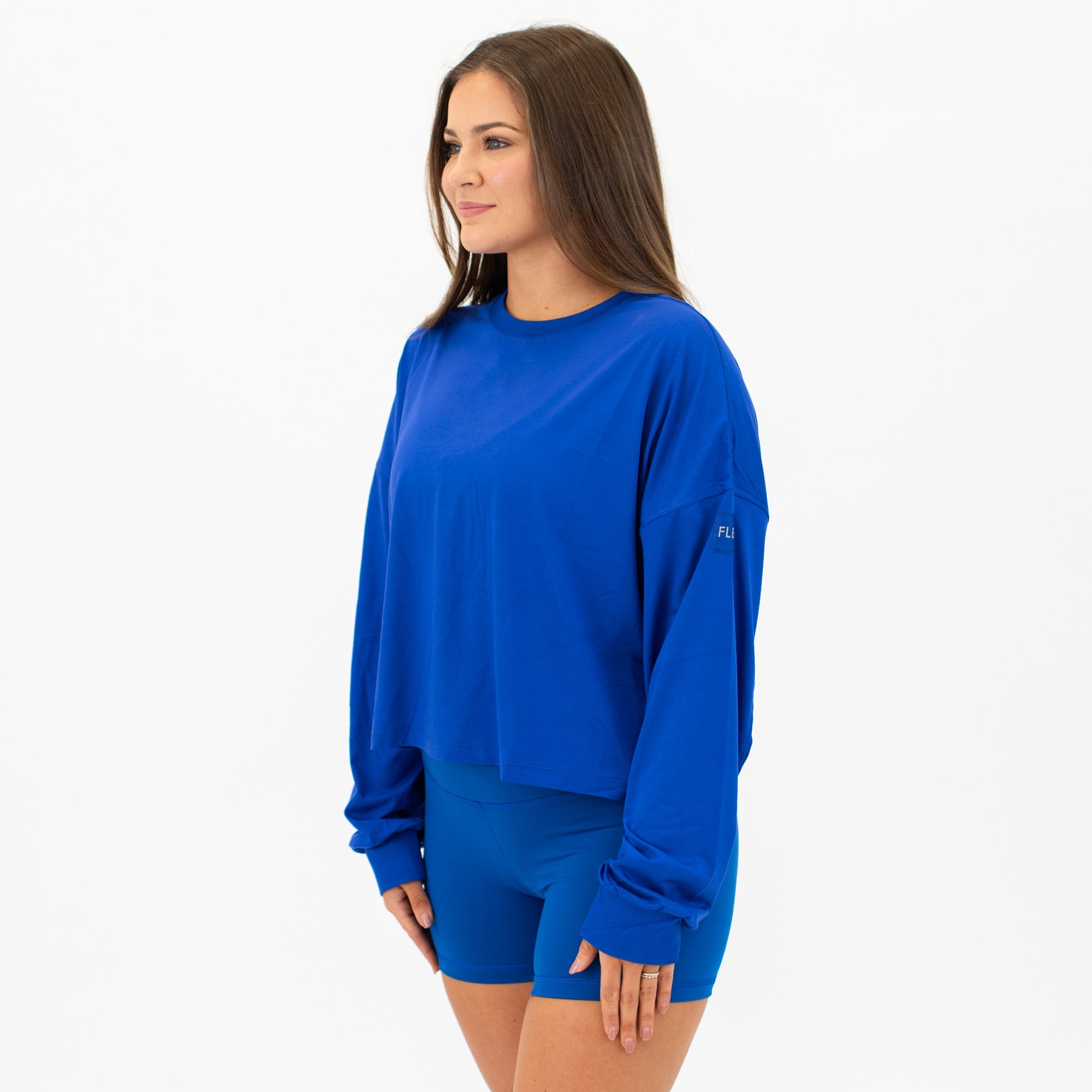 Affinity Oversized Long Sleeve Crop Tee