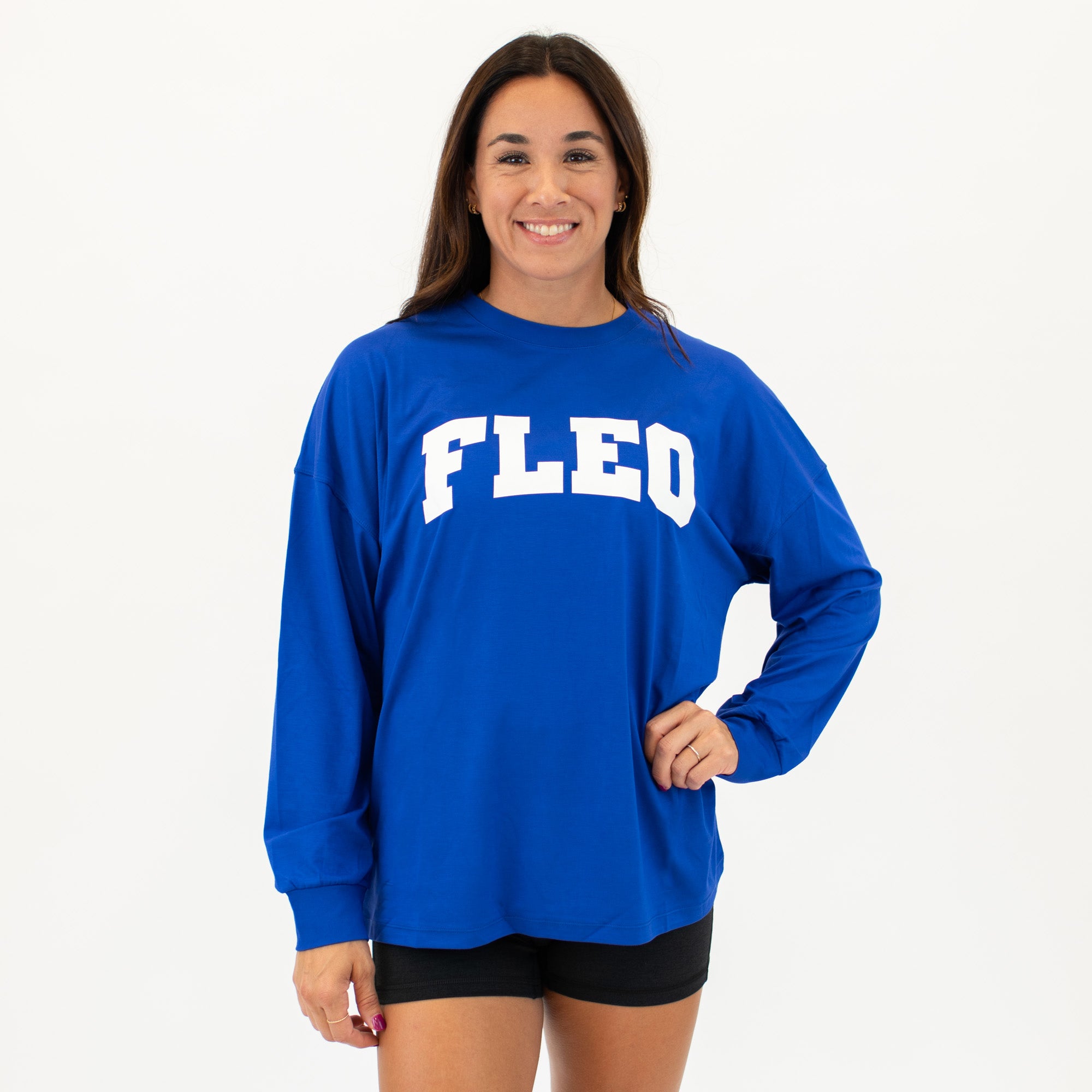 Affinity Oversized Long Sleeve T - Cobalt