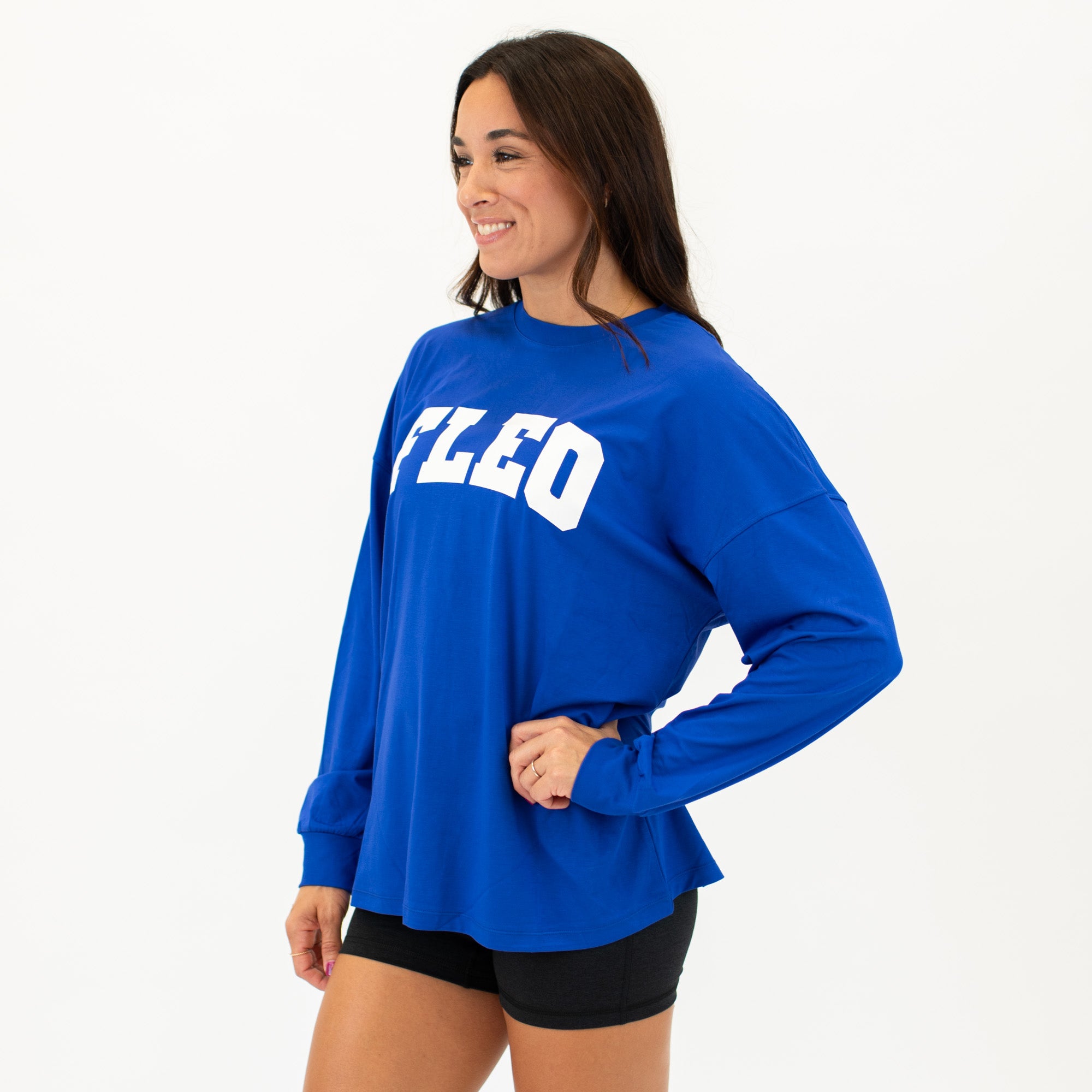 Affinity Oversized Long Sleeve T - Cobalt