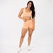 Orange Cream No Front Seam High Rise Spandex Shorts
