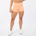Orange Cream No Front Seam High Rise Spandex Shorts