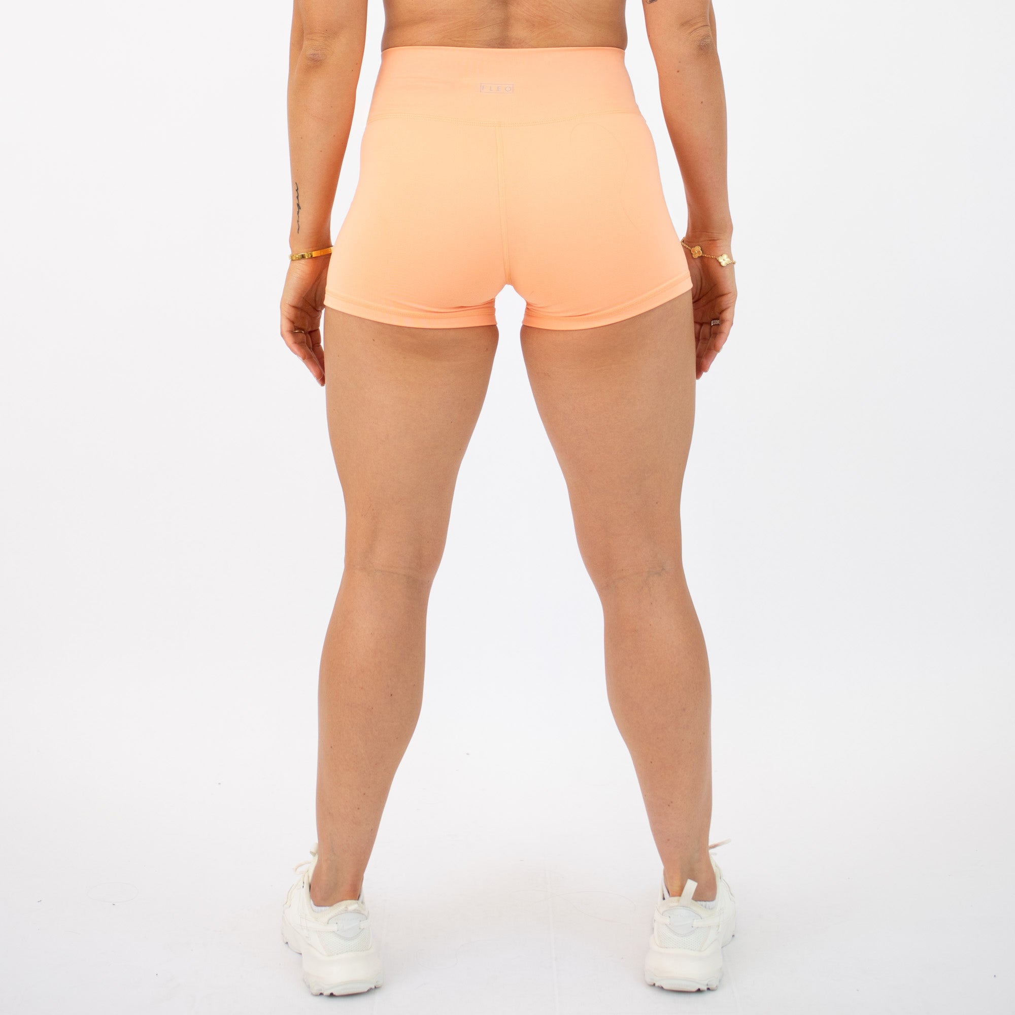 Orange Cream No Front Seam High Rise Spandex Shorts