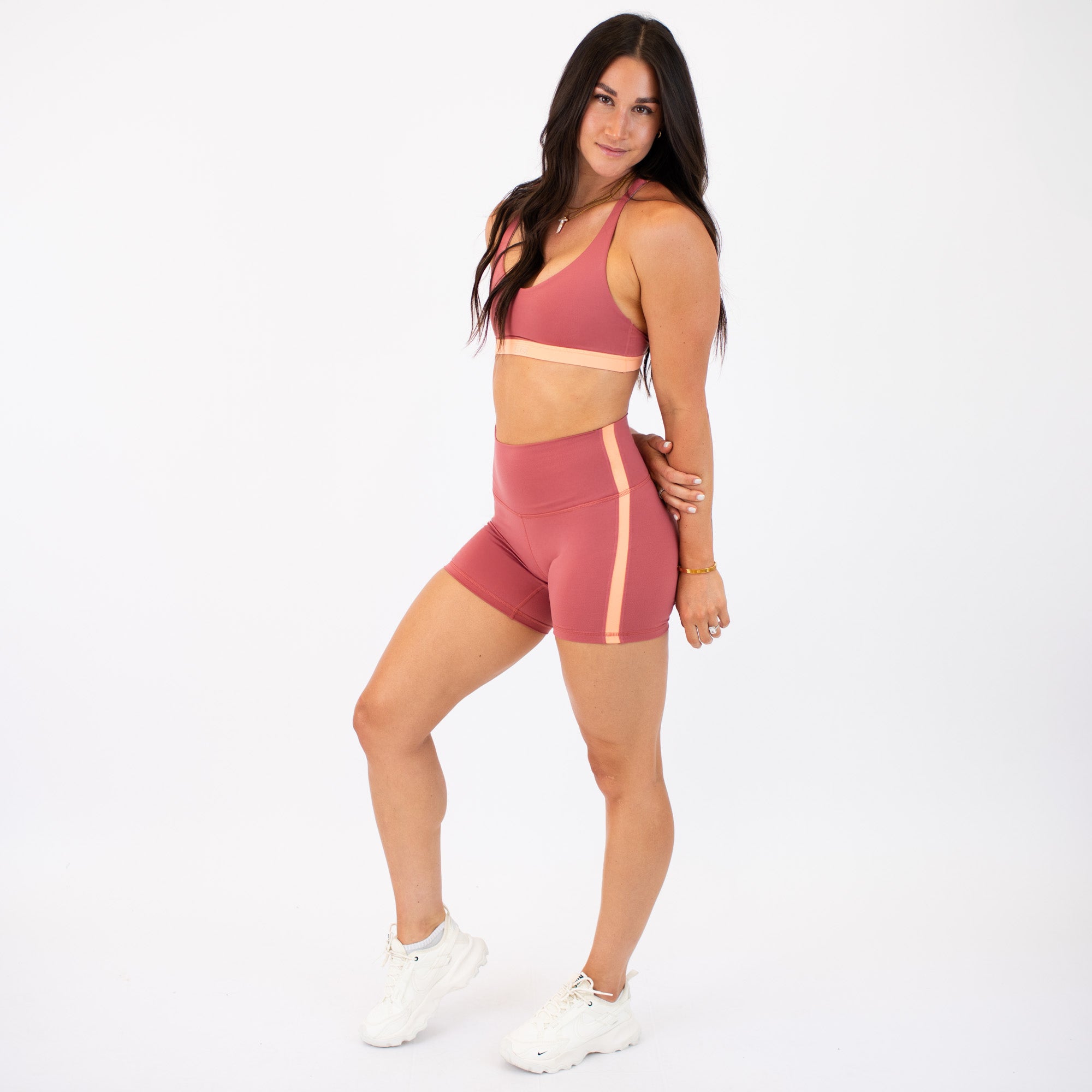 Lexi Sports Bra - Sienna & Orange Cream