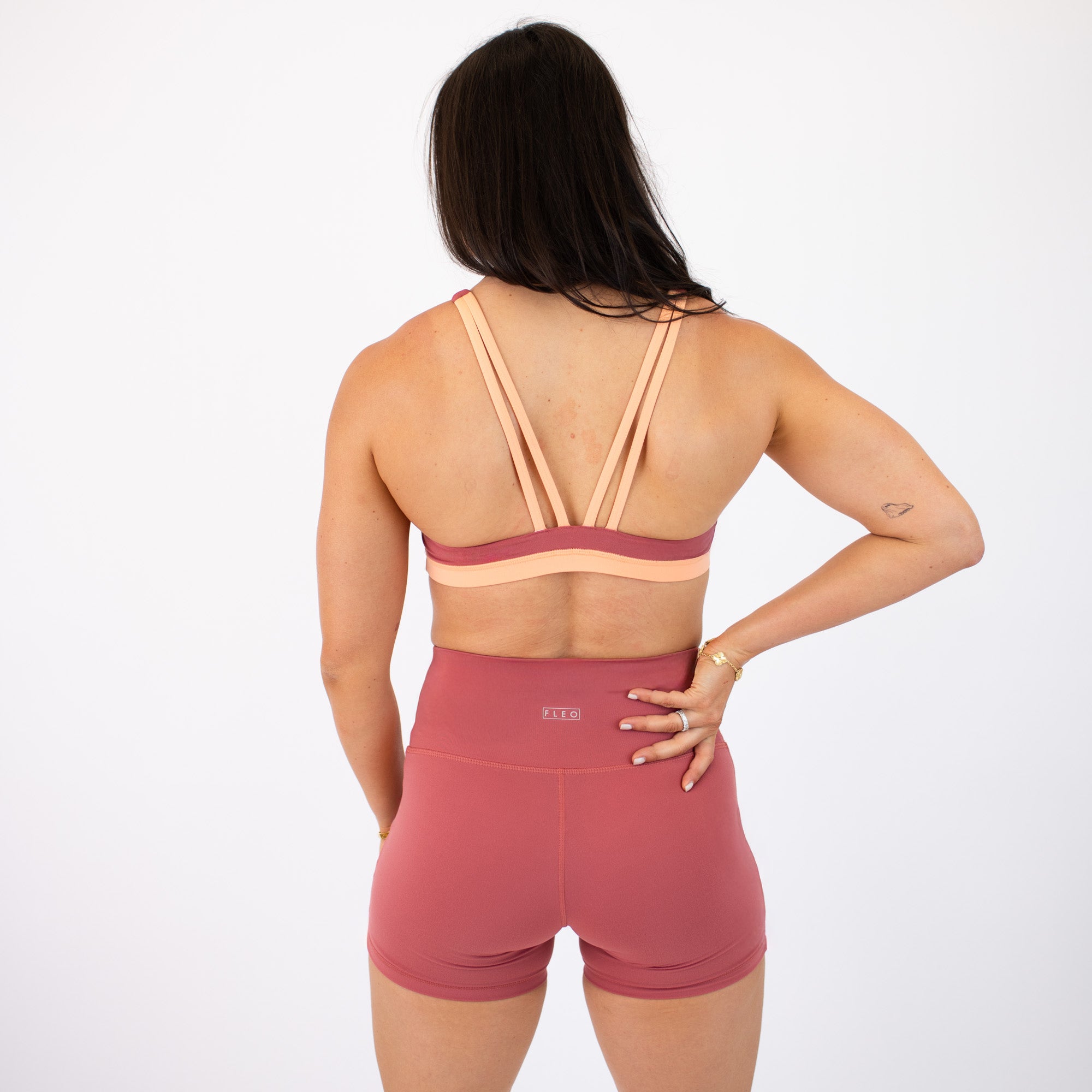 Lexi Sports Bra - Sienna & Orange Cream