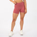 Sienna/Orange Cream High Rise Spandex Shorts