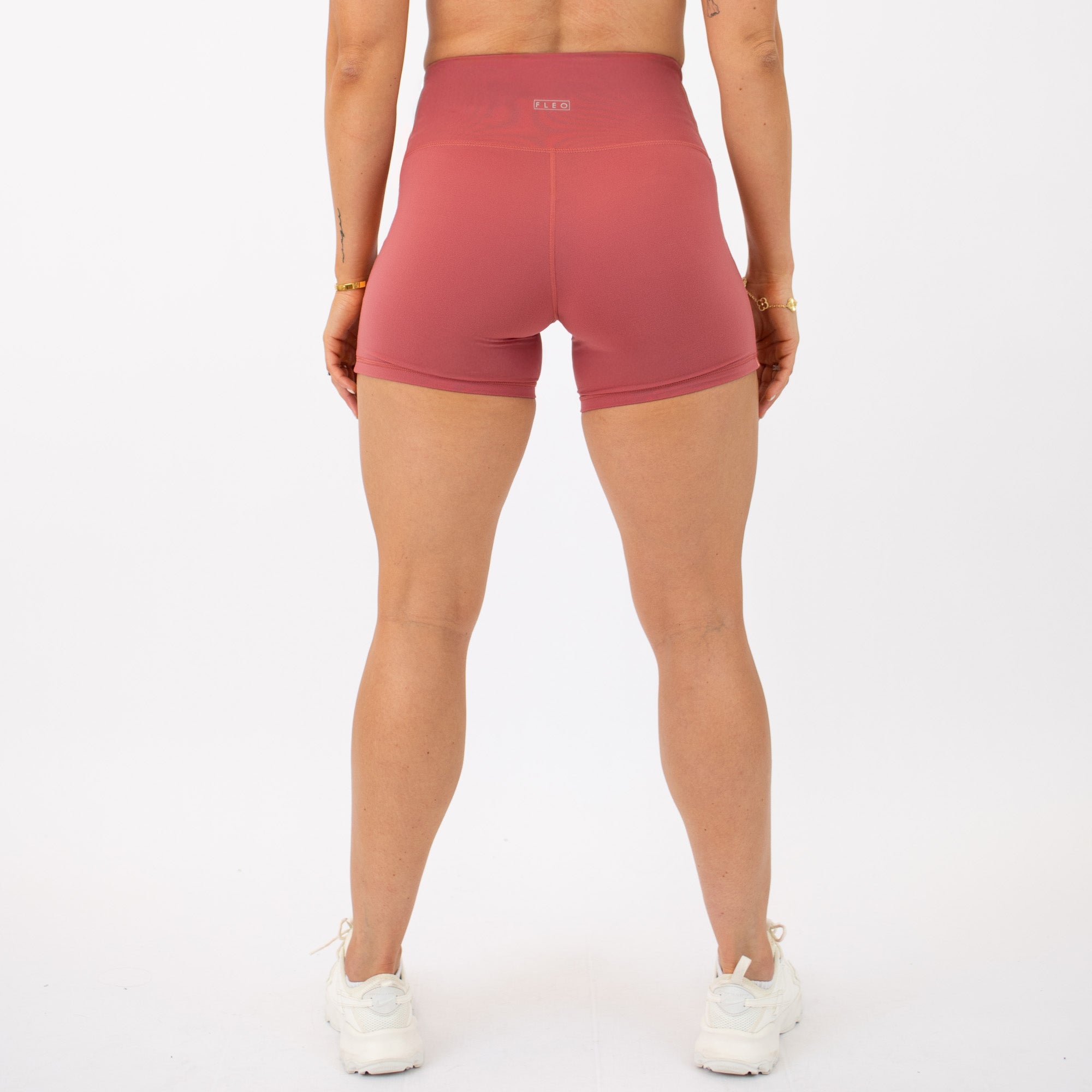 Sienna/Orange Cream High Rise Spandex Shorts