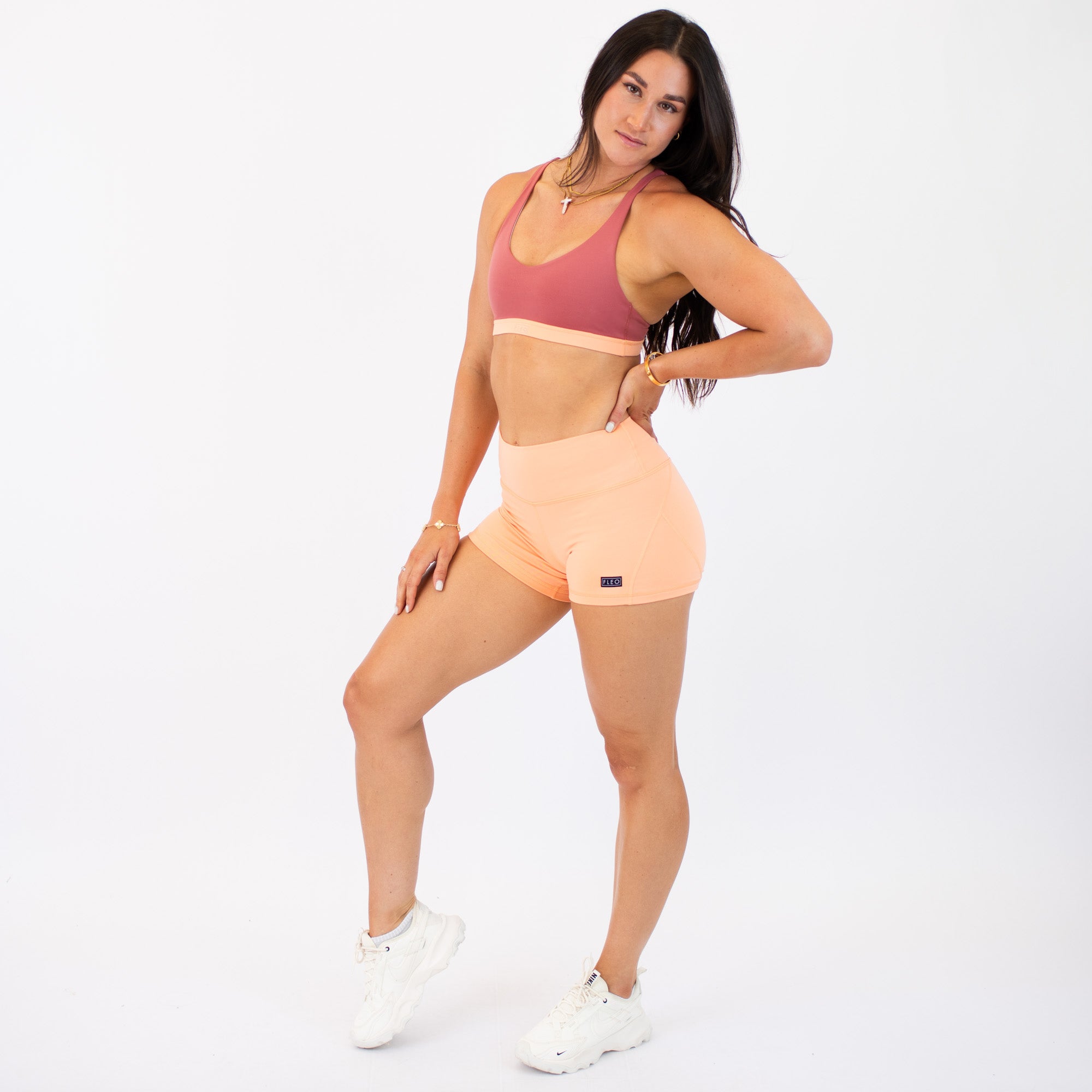 Orange Cream Apex Contour Training Shorts For Women