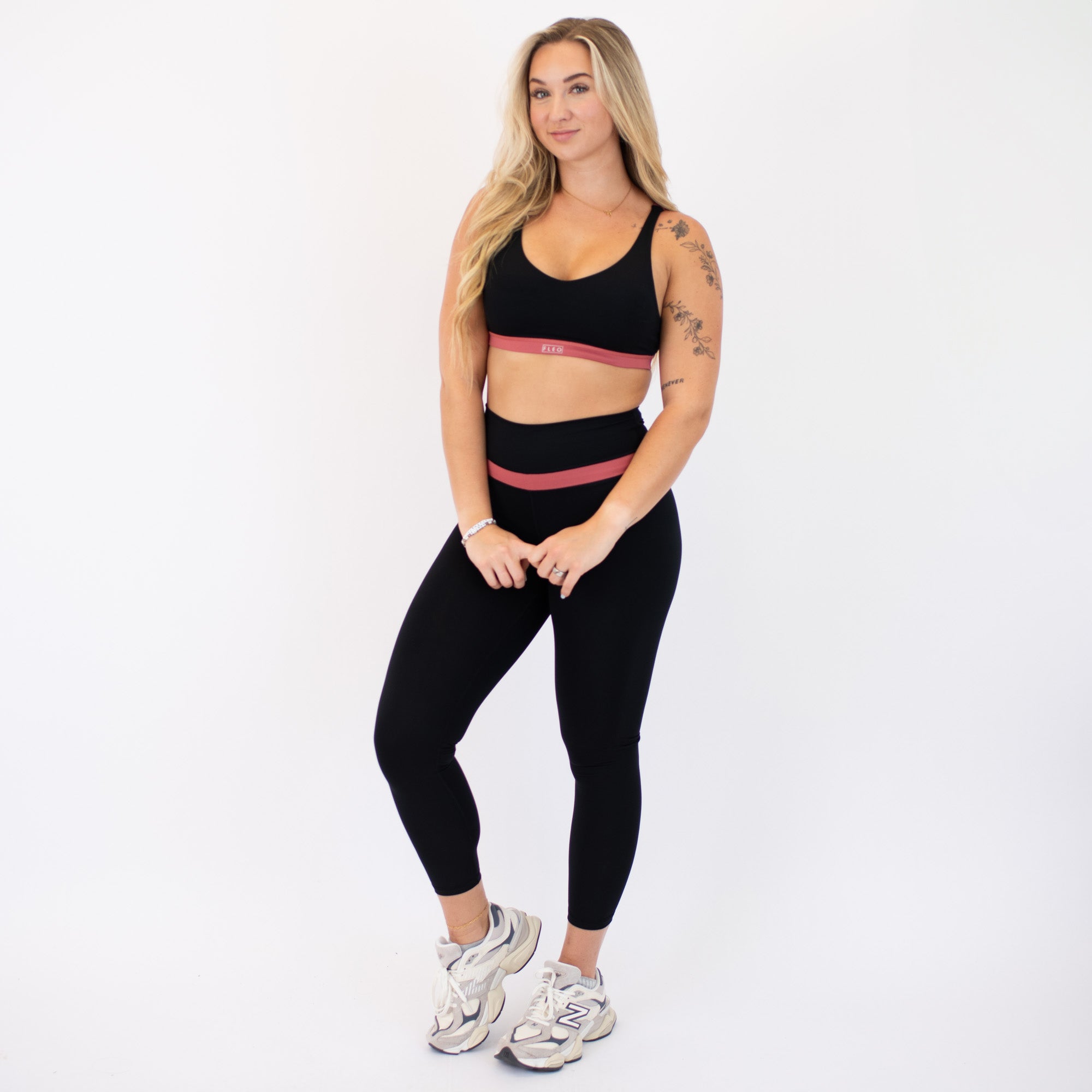 Lexi Sports Bra - Black & Sienna