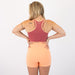 Sienna & Orange Cream Curve Crop Tank - Fitted