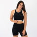 Black & White Curve Crop Tank - Fitted