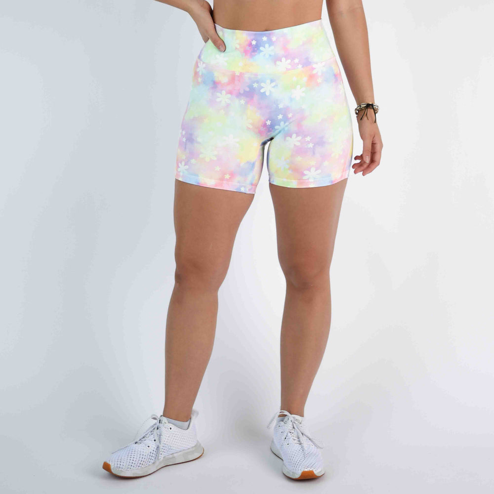 Daisy No Front Seam High Rise Spandex Shorts